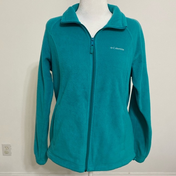 Columbia Sweaters - Columbia Benton Springs Fleece Green Jacket in Very Good Condition
